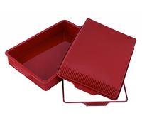 silikomart | SFT332 Molde de Silicona LASAGNERA, Antiadherente, Juego de 4 Moldes con Safe Ring, 330 x 220 mm, h 55 mm, Volumen 4,5 l, Fabricado en Italia