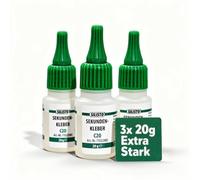 silisto 3 x 20 g de pegamento instantáneo extrafuerte sujeción Top calidad, 3 unidades, transparente, 71022-3stk-