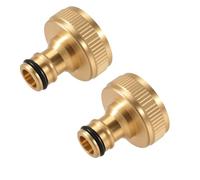 Silkwish 2 conectores de latón para grifo de 1 pulgada rosca interior para conexiones de manguera Gardena - IG 1 pulgada acoplamiento rápido compatible con sistema de acoplamiento Gardena (adaptador