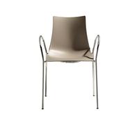 Silla 4 Patas Apilable Con Brazos Scab Zebra Tecnopolímero 2616 15 Tórtola