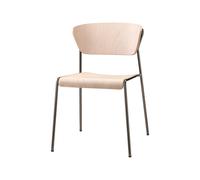 Silla 4 Patas Apilable Sin Brazos Scab Lisa Wood 2852 NL FS Haya blanqueada