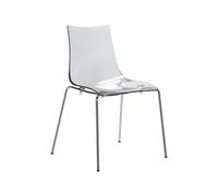 Silla 4 Patas Apilable Sin Brazos Scab Zebra Antichoque 2273 100 Transparente