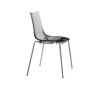 Silla 4 Patas Apilable Sin Brazos Scab Zebra Antichoque 2273 183 Transparente ahumado