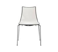 Silla 4 Patas Apilable Sin Brazos Scab Zebra Bicolour 2272 214 blanco - Antracita