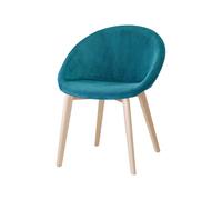 Silla 4 Patas Asiento tapizado Sin Brazos Scab Natural Giulia Pop 2828 FN M2 09 Verde Pavo Real