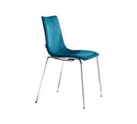 Silla 4 Patas Asiento tapizado Sin Brazos Scab Zebra Pop 2640 M2 09 Verde Pavo Real
