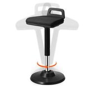 Silla activa VEVOR con asa, altura regulable (24,6-34,4"), silla oscilante hecha de tela elástica y espuma de 45 mm, ideal para escuelas, oficinas y hogares, ángulo de inclinación de 8°, de 12 a 18 añ