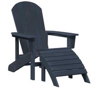 Silla Adirondack Azul Marino 82 X 74 X 92 Cm Hdpe Vidaxl