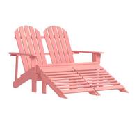vidaXL Silla Adirondack de jardín 2 plazas madera de abeto