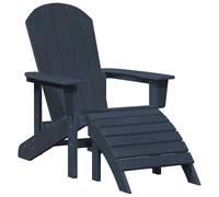 Silla Adirondack Azul Marino 82 X 74 X 92 Cm Hdpe Vidaxl