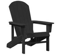 vidaXL Silla Adirondack Negro 82 x 74 x 92 cm HDPE