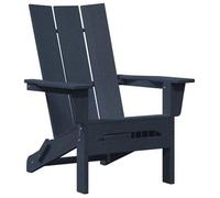 Silla Adirondack Plegable Azul Marino 80,5 X 74,5 X 92 Cm Hdpe Vidaxl