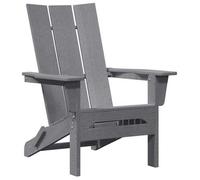 Silla Adirondack Plegable Gris Claro 80,5 X 74,5 X 92 Cm Hdpe Vidaxl