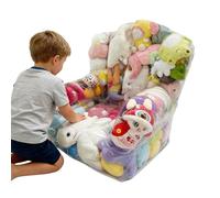 Silla Almacenaje Peluches - Transparente, Sillón Puff Organizador Juguetes, PVC Impermeable Con Cremallera, Mantiene Orden En El Cuarto, para Dormitorios Infantiles & Sala De Juegos