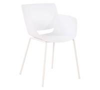 Silla alpena plástico blanco 54x58x80 cm