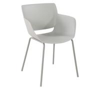 Silla alpena plástico gris claro 54x58x80 cm