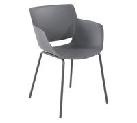 Silla alpena plástico gris oscuro 54x58x80 cm