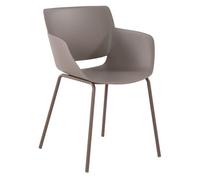 Silla alpena plástico gris topo 54x58x80 cm