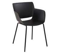 Silla alpena plástico negro 54x58x80 cm