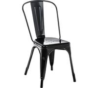 Silla apilable Benedikt de CLP, con respaldo de metal, capacidad de carga de hasta 200 kg, color