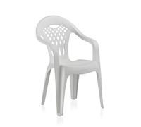 Silla Apilable Exterior Shaf Cancún Blanco - Respaldo Alto y Antideslizante