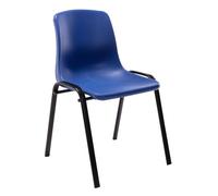 CLP Silla Apilable Nowra I Butaca De Salón con Base De Metal I Silla De Cocina En Polipropileno, Color:Azul