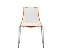 Silla Apilable Scab Zebra Bicolour 2272 211 Blanco - naranja