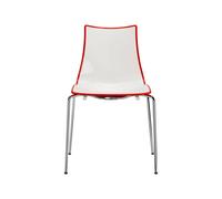 Silla Apilable Scab Zebra Bicolour 2272 212 Blanco - Rojo