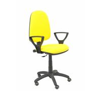 Silla aýna bali amarillo brazos fijos ruedas de parqué