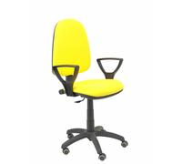 Silla aýna bali amarillo brazos fijos ruedas de parqué