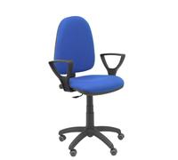 Silla Ayna bali azul brazos fijos ruedas de parqué