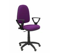 Silla Ayna bali morado brazos fijos ruedas de parqué