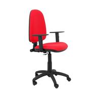 PIQUERAS Y CRESPO Silla de oficina Aýna, Tapizado Bali Rojo, Brazos 1D Regulables