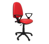 Silla aýna similpiel rojo con brazos