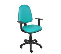 Silla Ayna similpiel turquesa brazos regulables