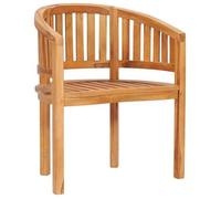 vidaXL Silla tipo plátano de madera maciza de teca