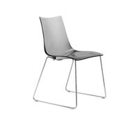 Silla Base de Patín Apilable Sin Brazos Scab Zebra Antichoque 2274 183 Transparente ahumado