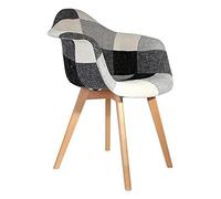 SILLA BUTACA PATC. GRIS-BLANCO