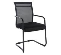 Silla cantilever denny en tela & malla negro 51x55x95 cm