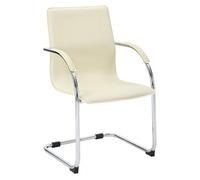 Silla cantilever noeleen de piel sintetica simil cuero (pvc) crema 55x56x95 cm