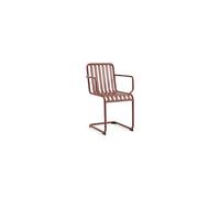 Silla Cantilever Palissade con Reposabrazos, Color Hierro Rojo