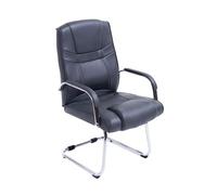 Silla cantiléver xxl attila simil cuero gris 67x60x104 cm