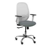 PIQUERAS Y CRESPO Silla de oficina Cilanco, Mecanismo Sincro, Gris y Blanco