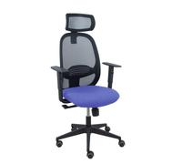 Silla Cilanco negra malla negra asiento bali azul claro brazo regulable cabecero regulable