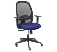 Silla Cilanco negra malla negra asiento bali azul marino brazo regulable