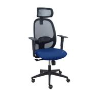 Silla Cilanco negra malla negra asiento bali azul marino brazo regulable cabecero regulable