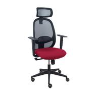 Silla Cilanco negra malla negra asiento bali granate brazo regulable cabecero regulable
