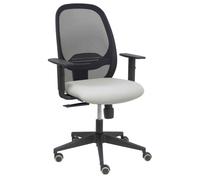Silla Cilanco negra malla negra asiento bali gris brazo regulable.