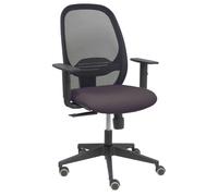 Silla Cilanco negra malla negra asiento bali gris oscuro brazo regulable