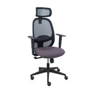Silla Cilanco negra malla negra asiento bali gris oscuro brazo regulable cabecero regulable